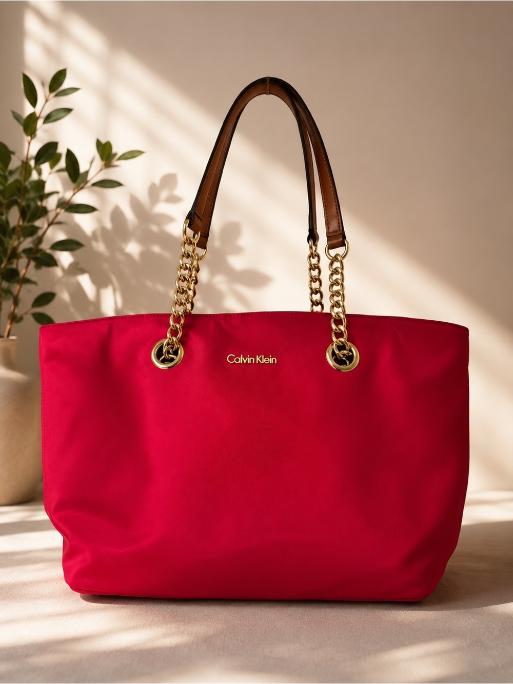 Calvin Klein Pink Tote Bag Stylish & Spacious